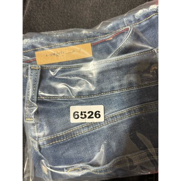 Maurices Edgely High Rise Relaxed Straight Jeans Sz 2 Distressed Stretch Denim - Picture 10 of 10